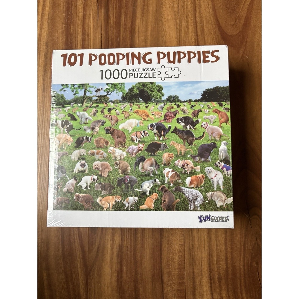 1000 Piece Puzzle 101 Pooping Puppies Dogs Pooping Puzzle" Funwares- New Sealed